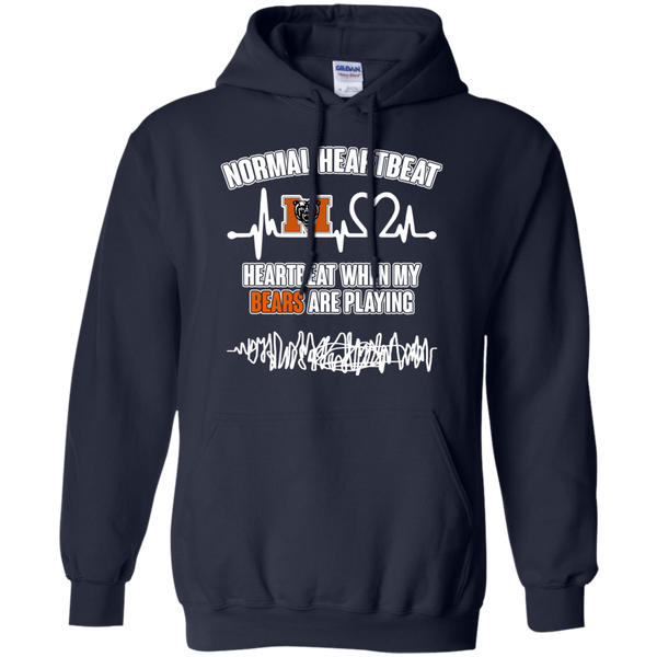 Mercer Bears T shirts Heartbeat When My Bears Playing Hoodies Sweatshirts