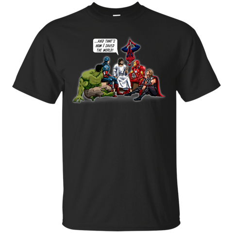 Hulk Captain America Spiderman Ironman Thor Christians Jesus T shirts That's How I Saved The World Hoodies Sweatshirts
