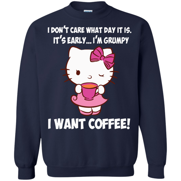 Hello Kitty T shirts I Want Coffee Hoodies Sweatshirts