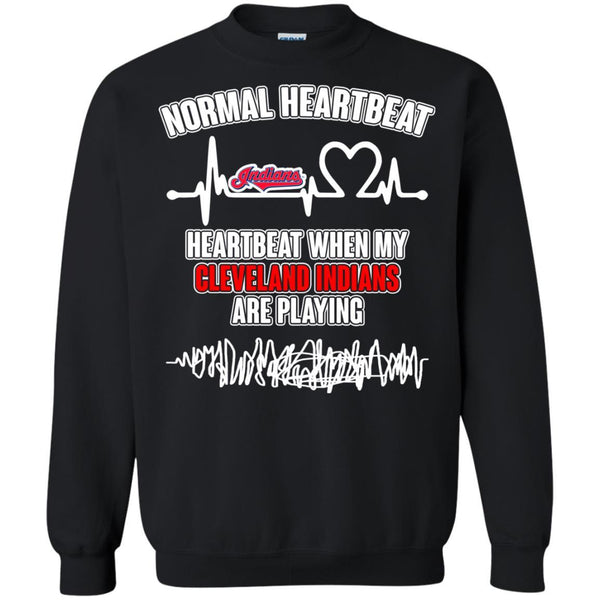 Cleveland Indians T shirts Heartbeat When My Cleveland Indians Playing Hoodies Sweatshirts