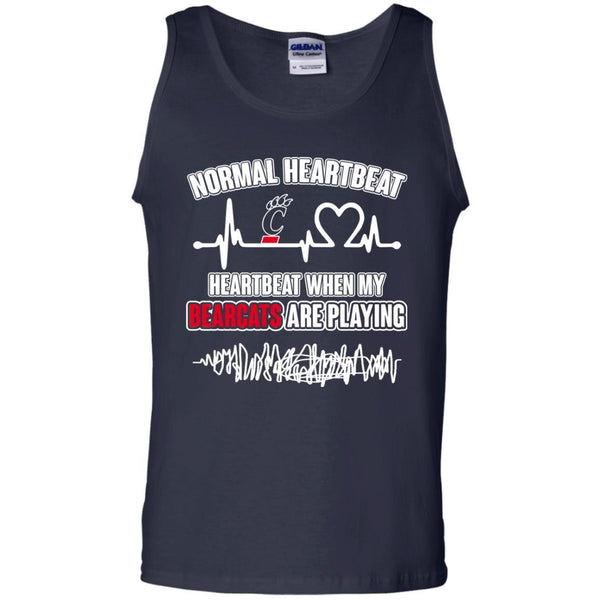 Cincinnati Bearcats T shirts Heartbeat When My Bearcats Playing Hoodies Sweatshirts