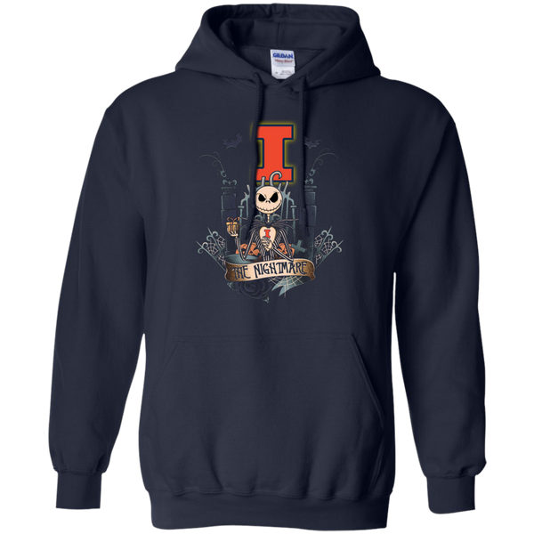 Halloween Illinois Fighting Illini T shirts The Nightmare Hoodies Sweatshirts