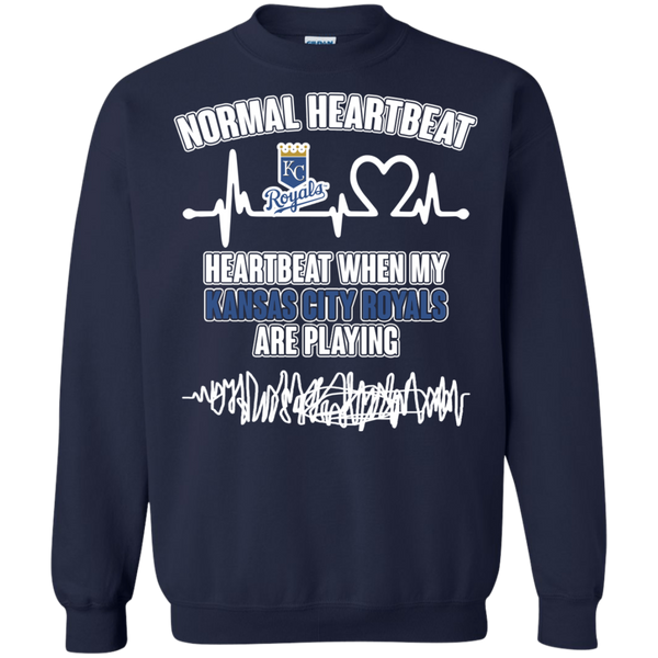 Kansas City Royals T shirts Heartbeat When My Kansas City Royals Playing Hoodies Sweatshirts