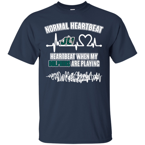 Jacksonville Dolphins T shirts Heartbeat When My Dolphins Playing Hoodies Sweatshirts