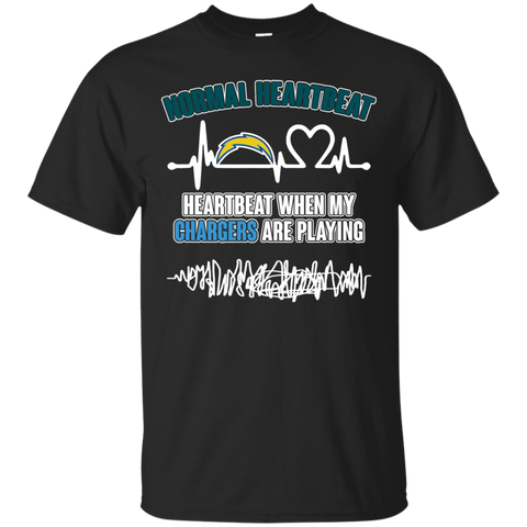 Los Angeles Chargers T shirts Heartbeat When My Chargers Playing Hoodies Sweatshirts