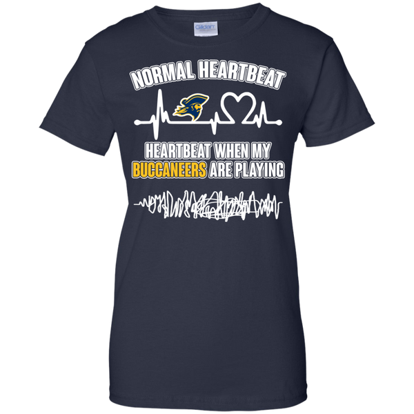 Etsu Buccaneers T shirts Heartbeat When My Buccaneers Playing Hoodies Sweatshirts