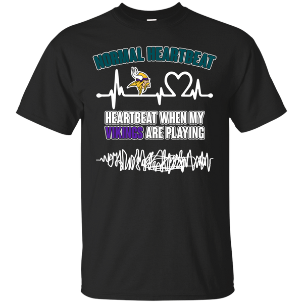 Minnesota Vikings T shirts Heartbeat When My Vikings Playing Hoodies Sweatshirts