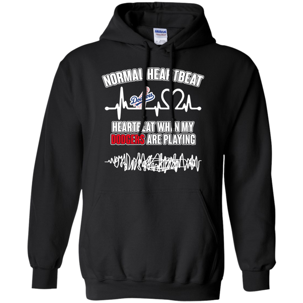 Los Angeles Dodgers T shirts Heartbeat When My Dodgers Playing Hoodies Sweatshirts