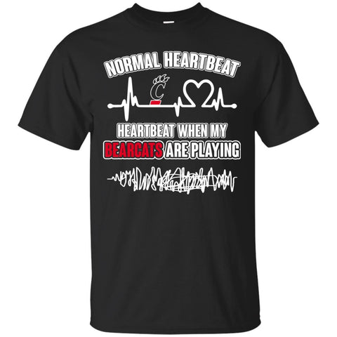 Cincinnati Bearcats T shirts Heartbeat When My Bearcats Playing Hoodies Sweatshirts