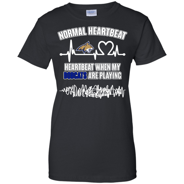 Montana State Bobcats T shirts Heartbeat When My Bobcats Playing Hoodies Sweatshirts
