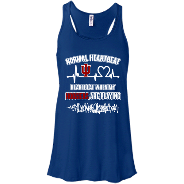 Indiana Hoosiers T shirts Heartbeat When My Hoosiers Playing Hoodies Sweatshirts