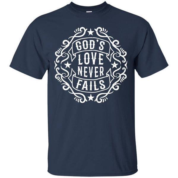 Christian Jesus T shirts God's Love Never Fails Hoodies Sweatshirts