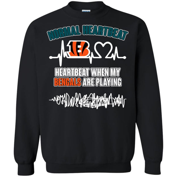 Cincinnati Bengals T shirts Heartbeat When My Bengals Playing Hoodies Sweatshirts