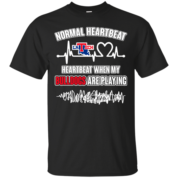 Louisiana Tech Bulldogs T shirts Heartbeat When My Bulldogs Playing Hoodies Sweatshirts