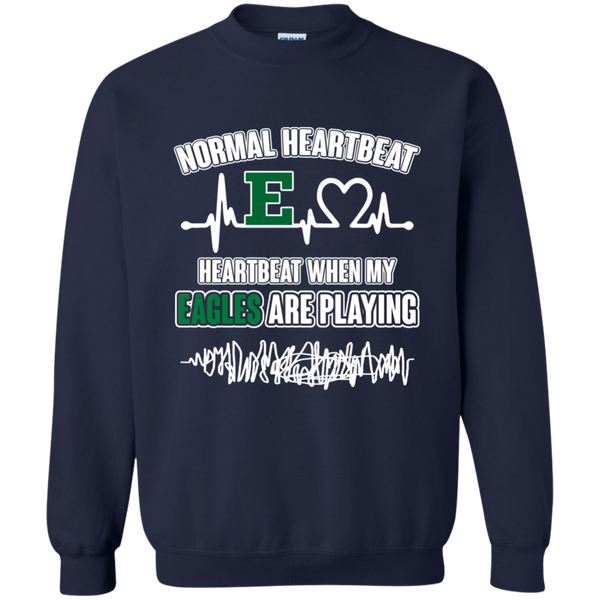Eastern Michigan Eagles T shirts Heartbeat When My Eagles Playing Hoodies Sweatshirts