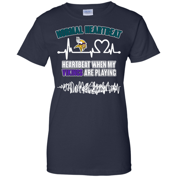 Minnesota Vikings T shirts Heartbeat When My Vikings Playing Hoodies Sweatshirts