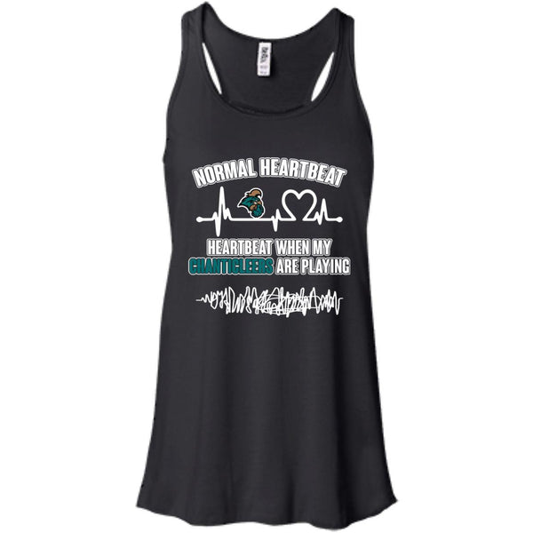 Coastal Carolina Chanticleers T shirts Heartbeat When My Chanticleers Playing Hoodies Sweatshirts