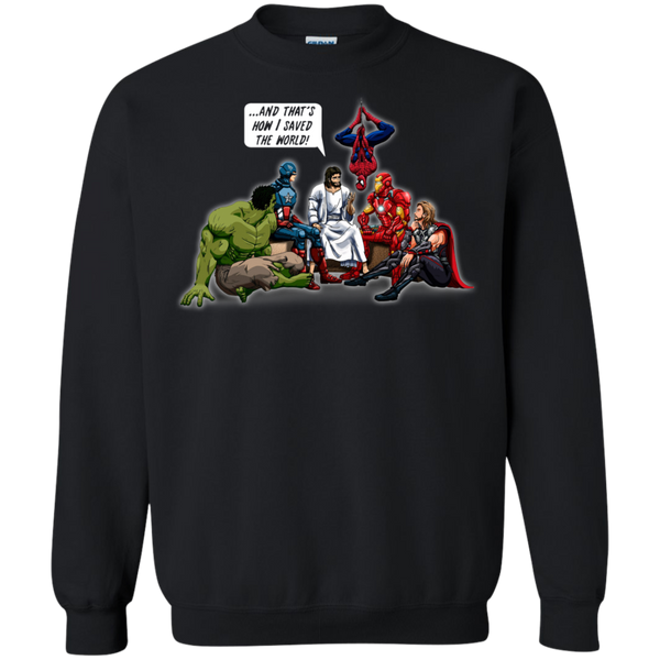 Hulk Captain America Spiderman Ironman Thor Christians Jesus T shirts That's How I Saved The World Hoodies Sweatshirts