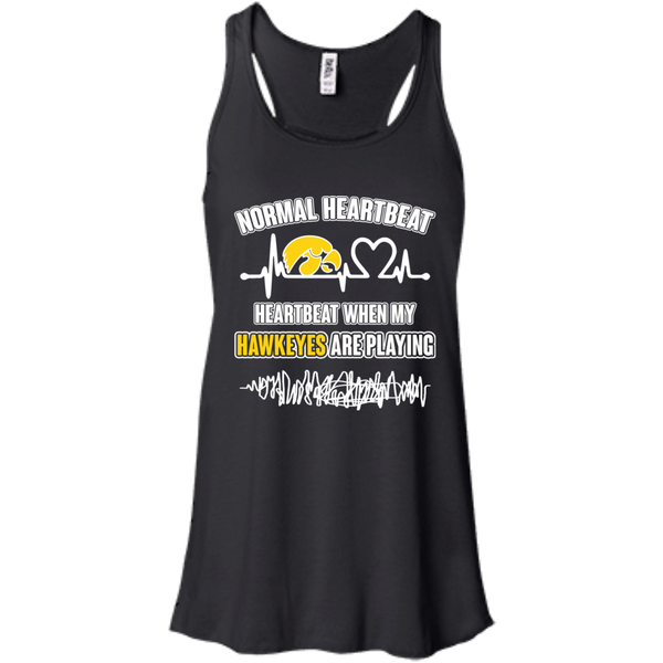 Iowa Hawkeyes T shirts Heartbeat When My Hawkeyes Playing Hoodies Sweatshirts