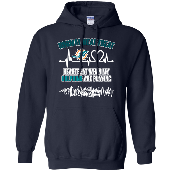Miami Dolphins T shirts Heartbeat When My Dolphins Playing Hoodies Sweatshirts