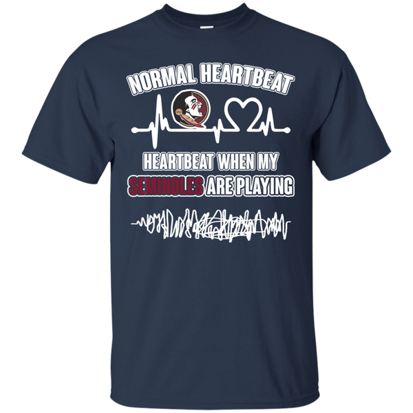 Florida State Seminoles T shirts Heartbeat When My Seminoles Playing Hoodies Sweatshirts