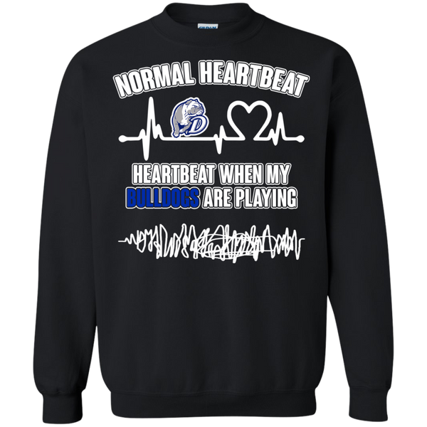 Drake Bulldogs T shirts Heartbeat When My Bulldogs Playing Hoodies Sweatshirts