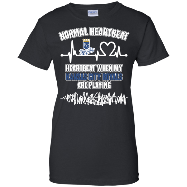 Kansas City Royals T shirts Heartbeat When My Kansas City Royals Playing Hoodies Sweatshirts