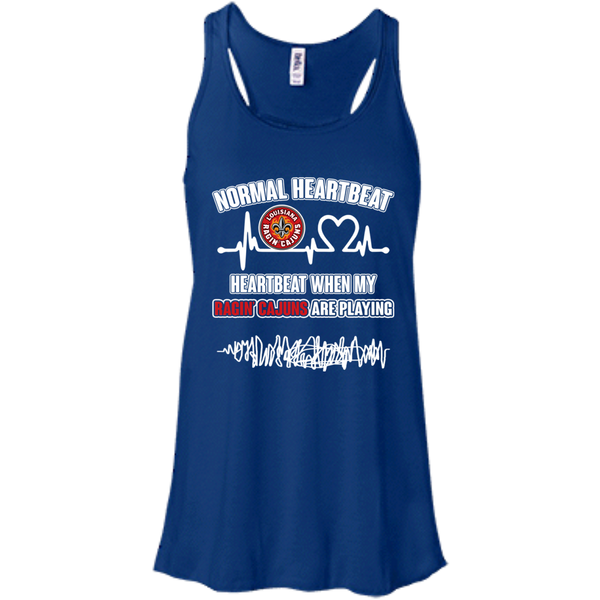 Louisiana Lafayette Ragin' Cajuns T shirts Heartbeat When My Ragin' Cajun Playing Hoodies Sweatshirts