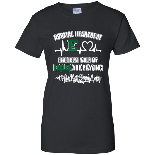 Eastern Michigan Eagles T shirts Heartbeat When My Eagles Playing Hoodies Sweatshirts