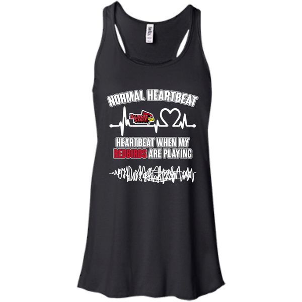Illinois State Redbirds T shirts Heartbeat When My Redbirds Playing Hoodies Sweatshirts