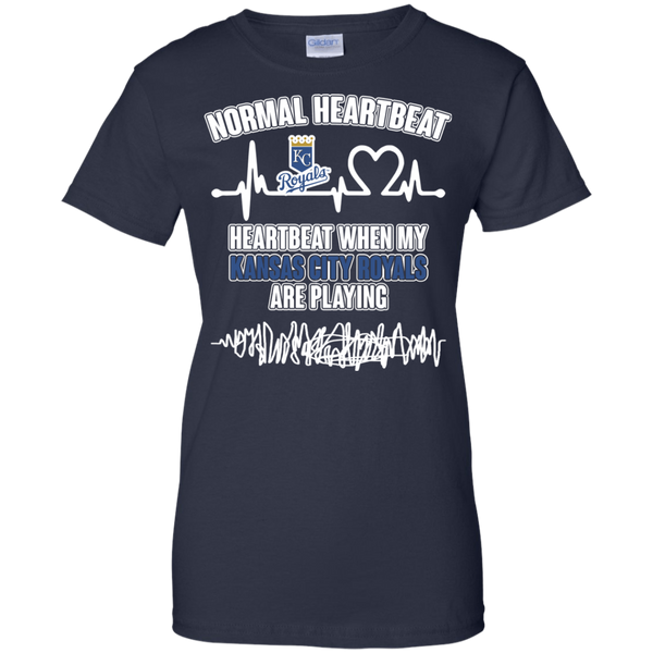 Kansas City Royals T shirts Heartbeat When My Kansas City Royals Playing Hoodies Sweatshirts