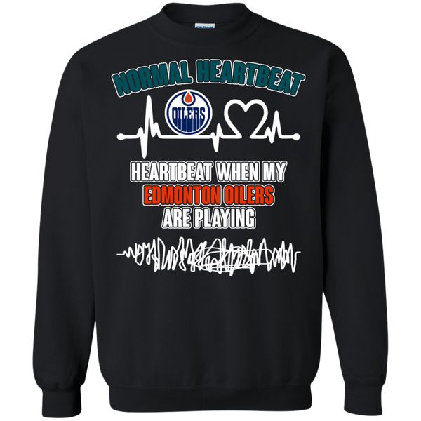 Edmonton Oilers T shirts Heartbeat When My Edmonton Oilers Playing Hoodies Sweatshirts