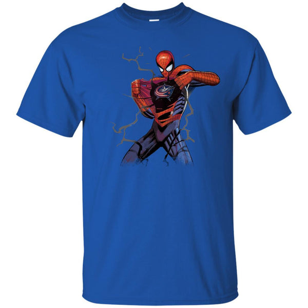 Columbus Blue Jackets T shirts Spiderman Hoodies Sweatshirts