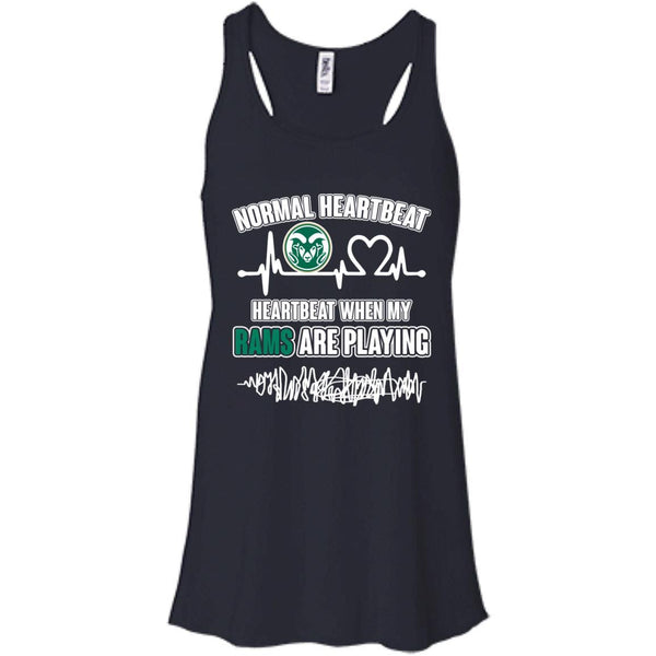 Colorado State Rams T shirts Heartbeat When My Rams Playing Hoodies Sweatshirts