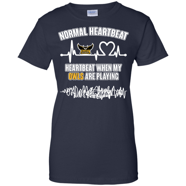 Kennesaw State Owls T shirts Heartbeat When My Owls Playing Hoodies Sweatshirts