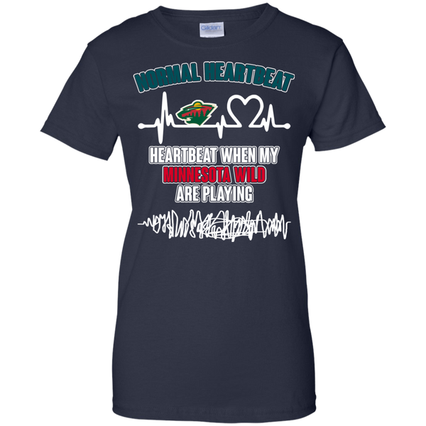 Minnesota Wild T shirts Heartbeat When My Minnesota Wild Playing Hoodies Sweatshirts