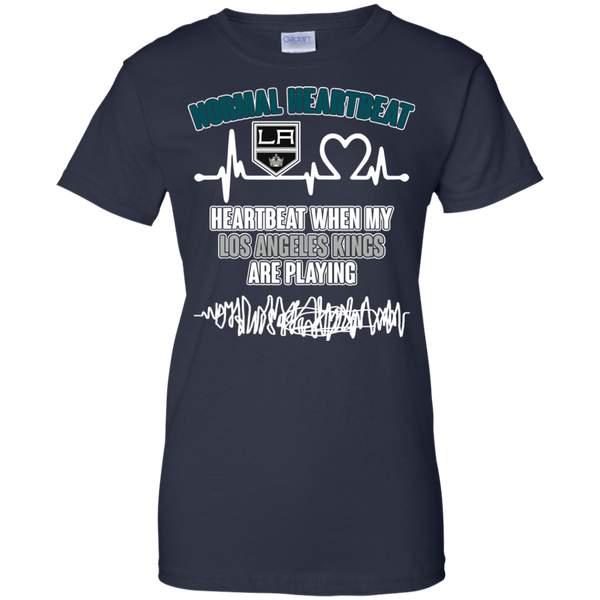 Los Angeles Kings T shirts Heartbeat When My Los Angeles Kings Playing Hoodies Sweatshirts