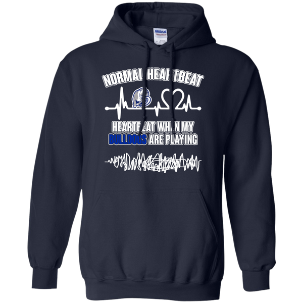 Drake Bulldogs T shirts Heartbeat When My Bulldogs Playing Hoodies Sweatshirts