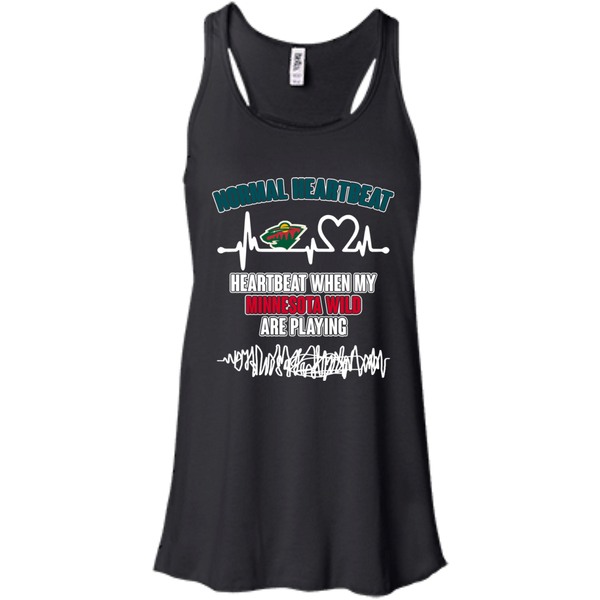 Minnesota Wild T shirts Heartbeat When My Minnesota Wild Playing Hoodies Sweatshirts