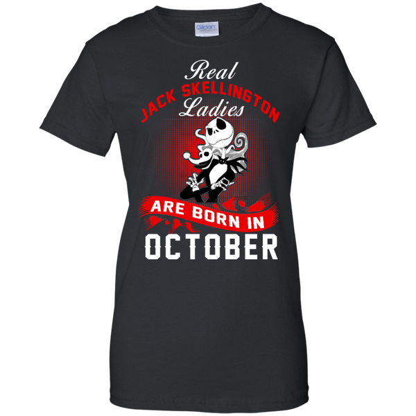 Jack Skellington T shirts Real Jack Skellington Ladies Born In October Hoodies Sweatshirts
