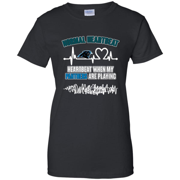 Carolina Panthers T shirts Heartbeat When My Panthers Playing Hoodies Sweatshirts
