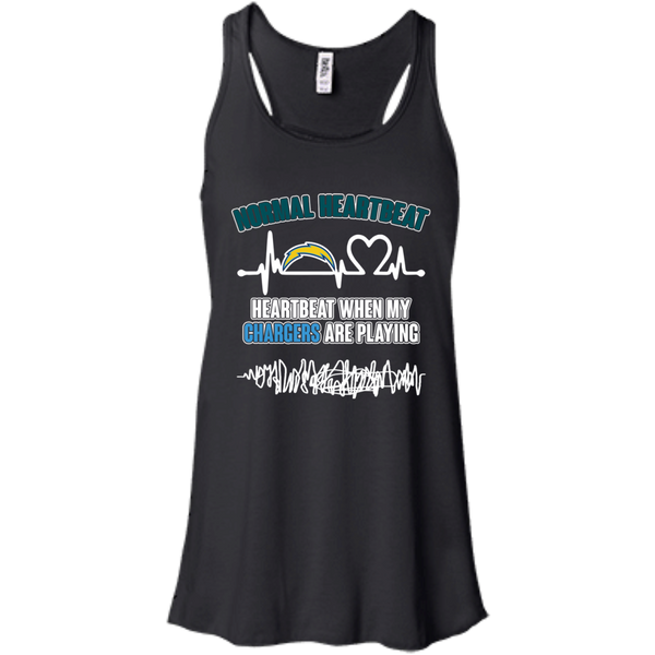 Los Angeles Chargers T shirts Heartbeat When My Chargers Playing Hoodies Sweatshirts