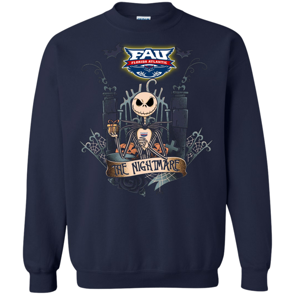 Halloween Florida Atlantic Owls T shirts The Nightmare Hoodies Sweatshirts