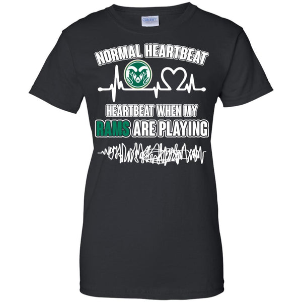 Colorado State Rams T shirts Heartbeat When My Rams Playing Hoodies Sweatshirts
