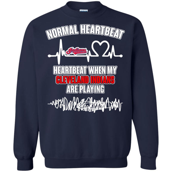 Cleveland Indians T shirts Heartbeat When My Cleveland Indians Playing Hoodies Sweatshirts
