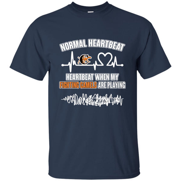 Campbell Fighting Camels T shirts Heartbeat When My Fighting Camels  Playing Hoodies Sweatshirts