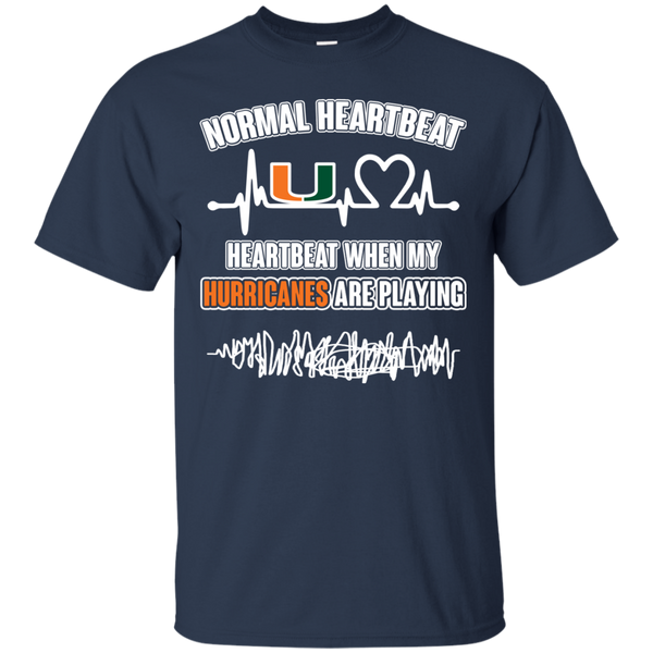 Miami FL Hurricanes T shirts Heartbeat When My Hurricanes  Playing Hoodies Sweatshirts