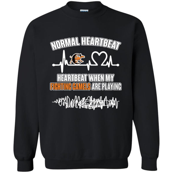 Campbell Fighting Camels T shirts Heartbeat When My Fighting Camels  Playing Hoodies Sweatshirts