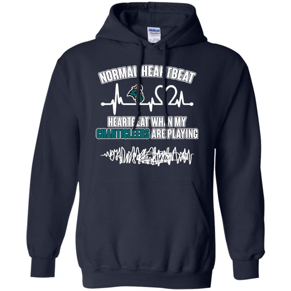 Coastal Carolina Chanticleers T shirts Heartbeat When My Chanticleers Playing Hoodies Sweatshirts