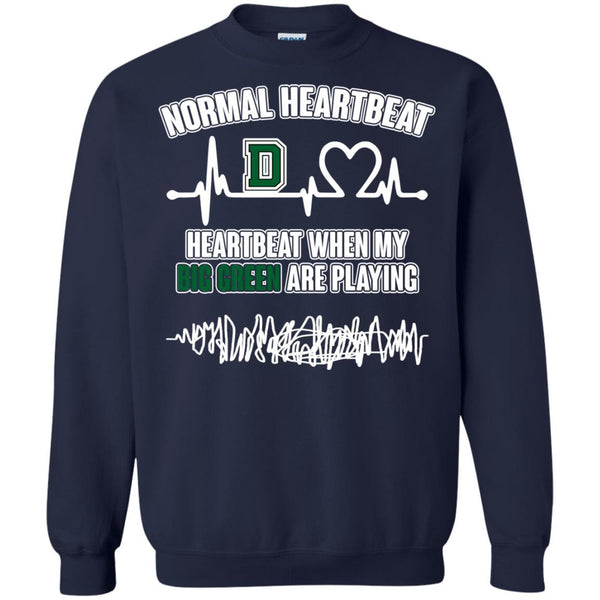 Dartmouth Big Green T shirts Heartbeat When My Big Green Playing Hoodies Sweatshirts